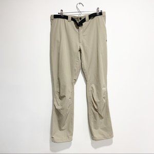 Mountain Hardware pants Beige belted Drawstring hiking outdoor